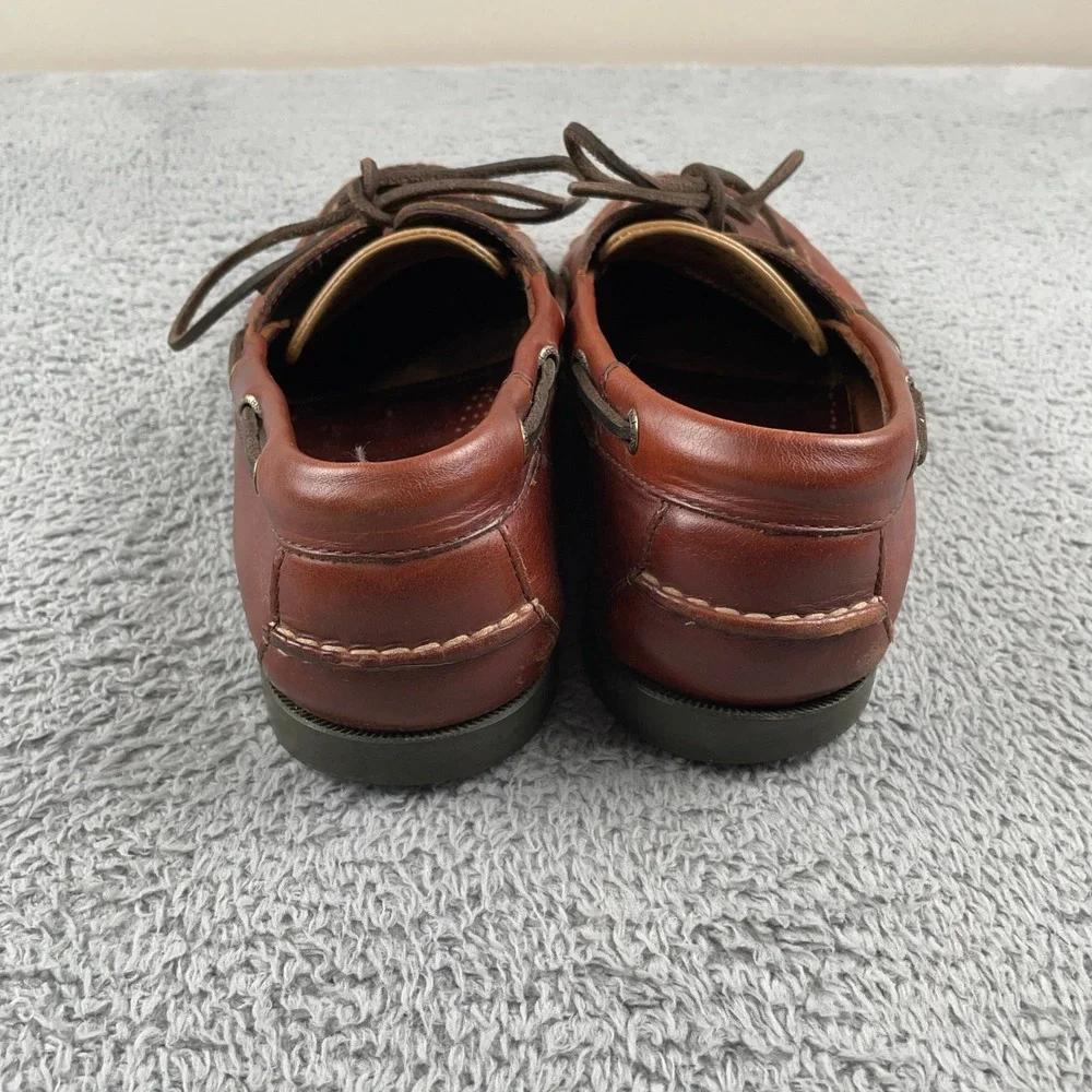 LL Bean Boat Shoes Mens 10 EE Brown Leather Casco Bay Moccasin Loafers Casual
